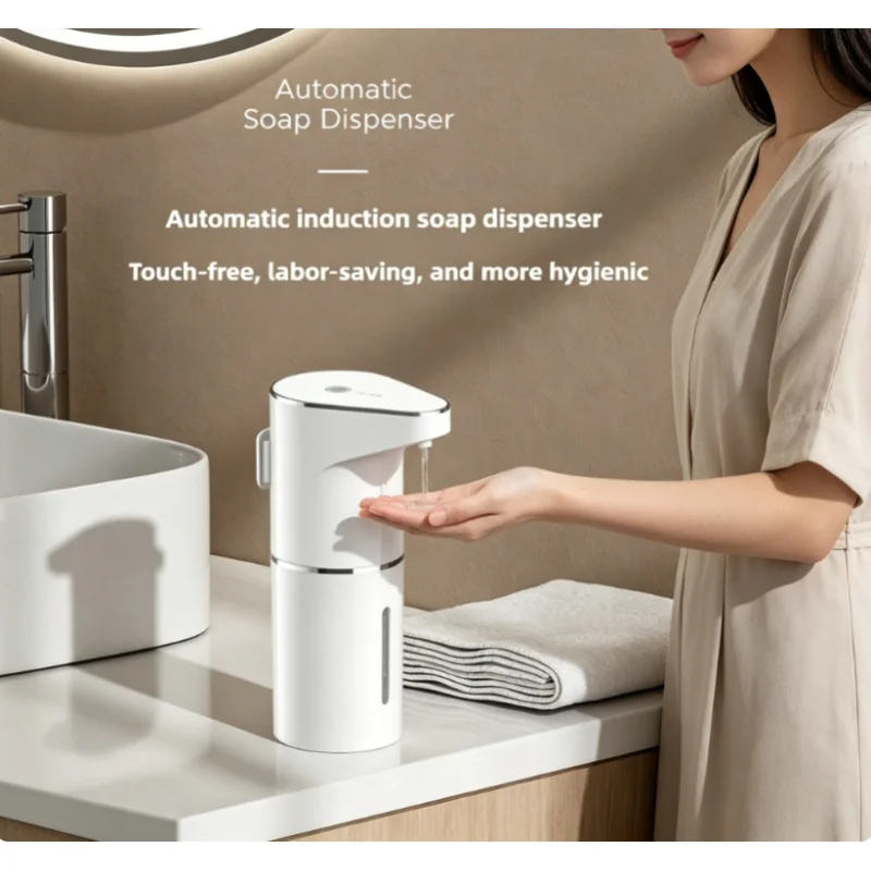 

Vertical Automatic Sensing Soap Dispenser Electric Frother Contactless Type C Charging for Bathroom Use