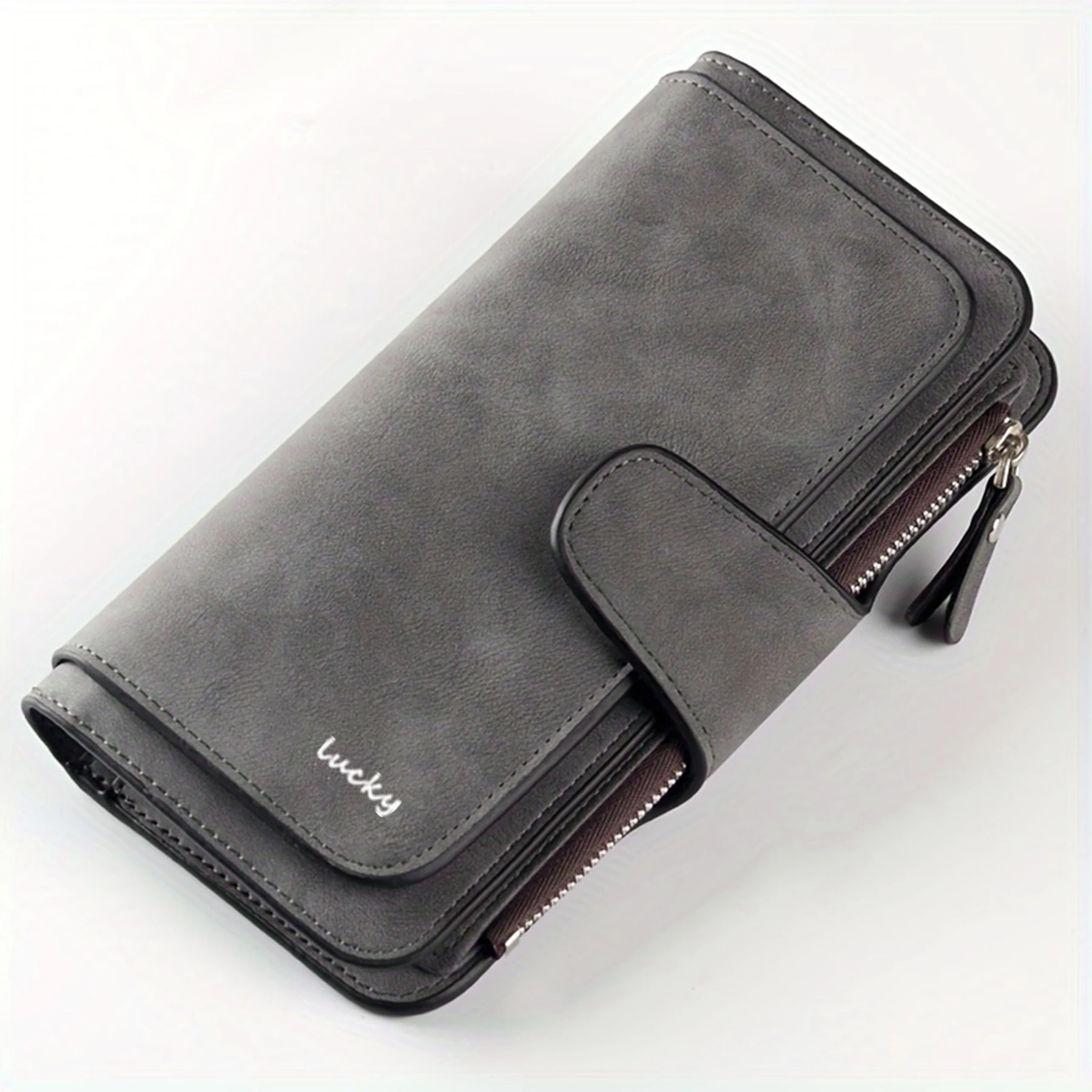 Large Capacity, Compact and Compact Wallet with 20 Card Slots, Vintage Leather Long Wallet with Banknote Slots, Foldable Credit