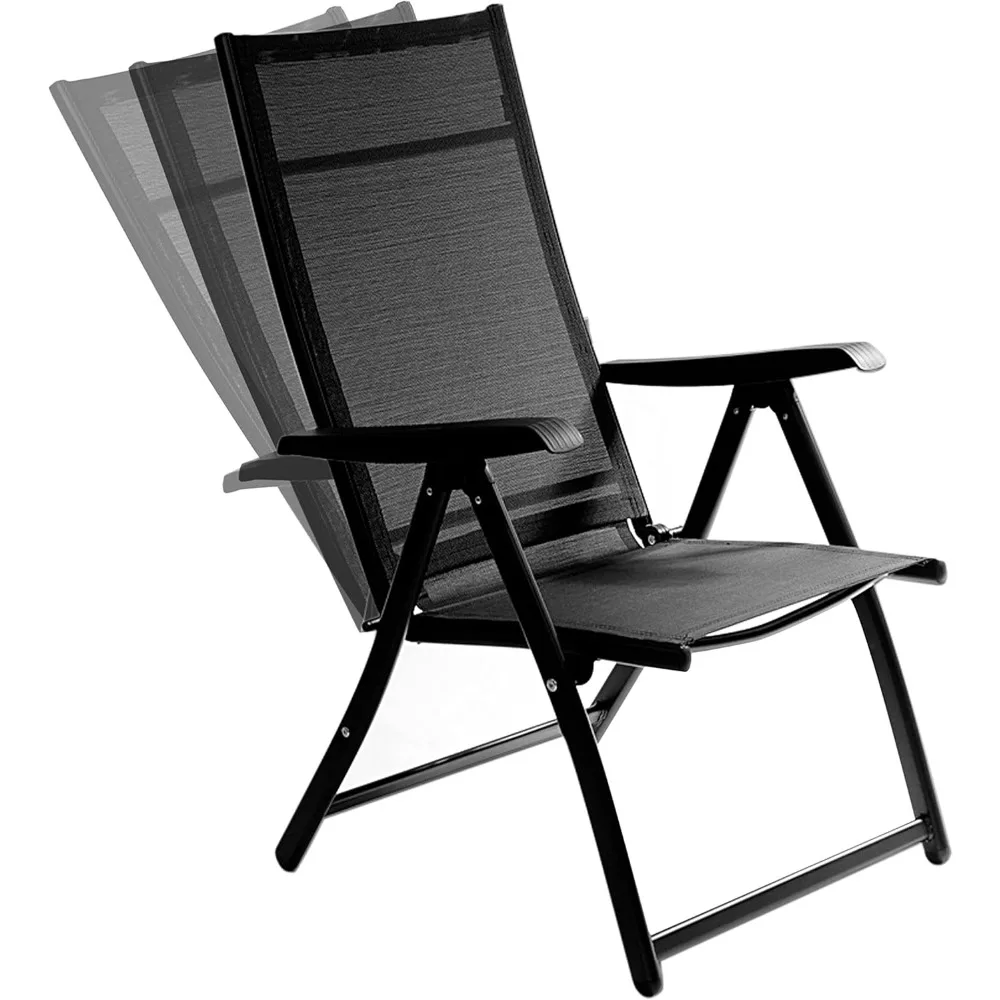 

Recliner Chair, Heavy Duty Durable Adjustable Reclining Folding Chair Outdoor Indoor Garden Pool, Recliner Chair