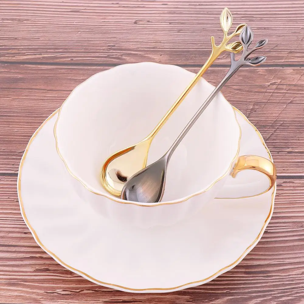 Tableware Royal Style for Snacks Kitchen Dining Bar Ice Cream Scoop Cutlery Flatware Small Coffee Spoon Mini Dessert Spoon