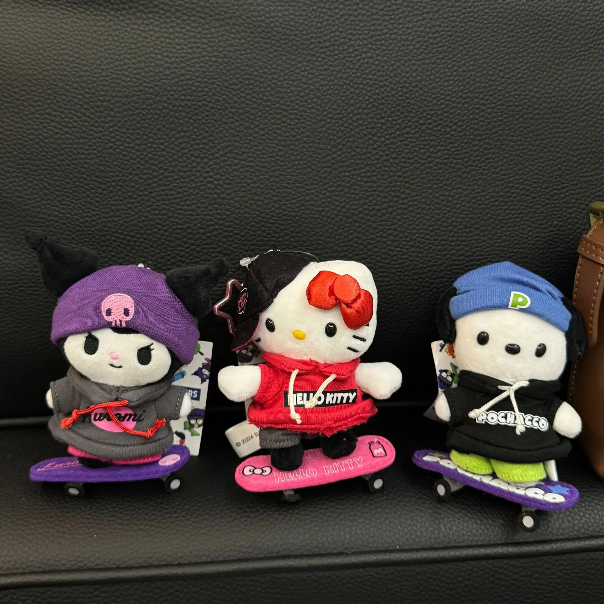 أنيمي الشكل كيتي أفخم دمية محشوة قلادة المفاتيح الكرتون سكيت دمية حقيبة الديكور هدايا العيد #1