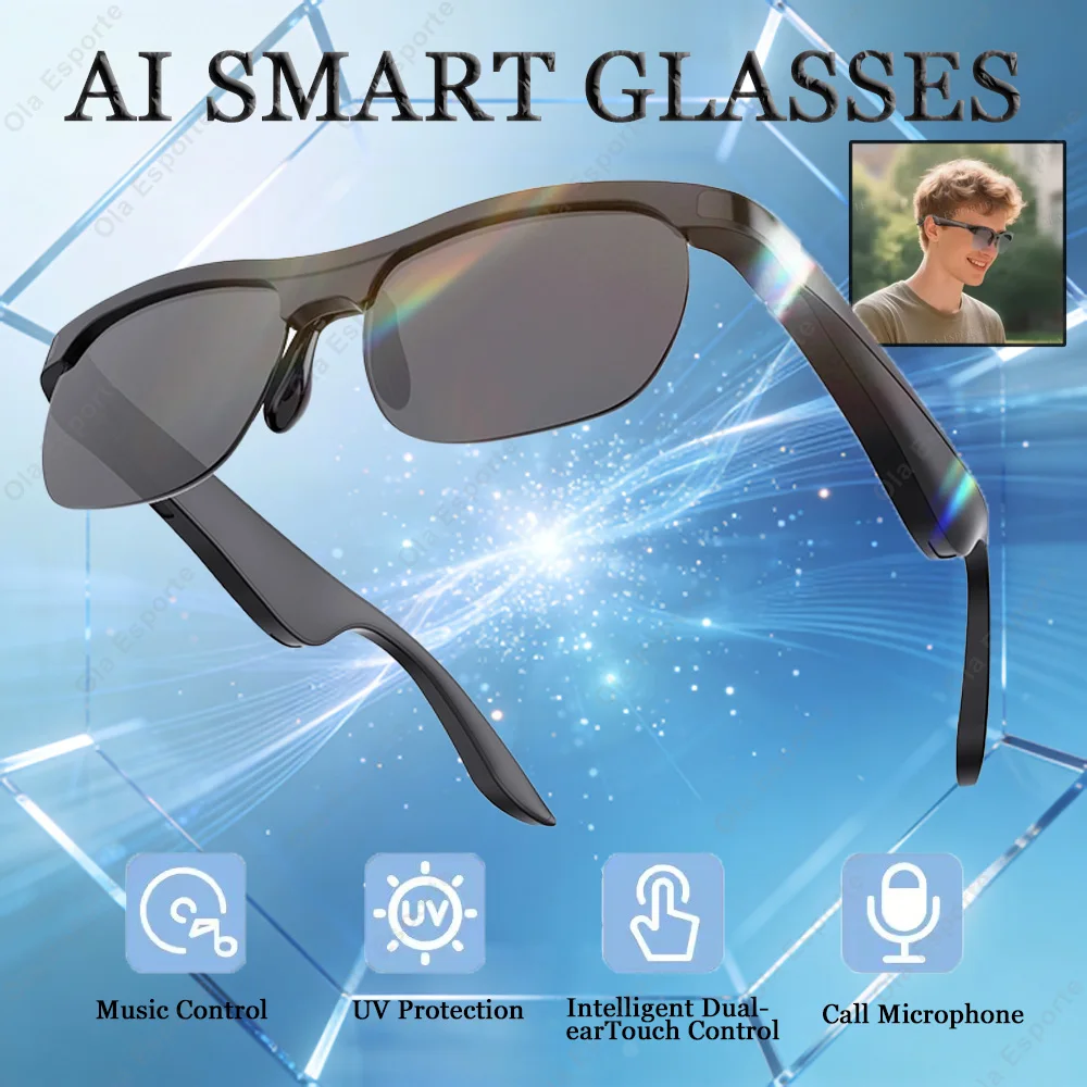 2026 NEW Wireless Bluetooth Smart Glasses With Translation Function Wireless Headset&Voice Assistant Sunglasses For Men Women