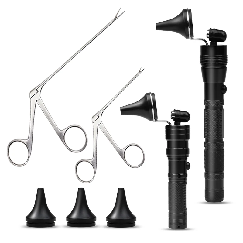 Ear Nose Wax Cleaner Pliers Picker Endoscope Earwax Remover Micro Alligator Crocodile Vet Forceps Tweezers Otoscope Tool B1