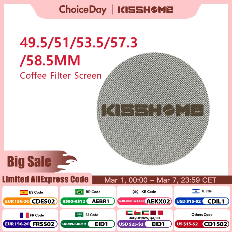 

Reusable Espresso Puck Screen Filter Contact Shower Mesh For 51MM 54MM 58MM Breville Portafilter Barista Machine Accessories