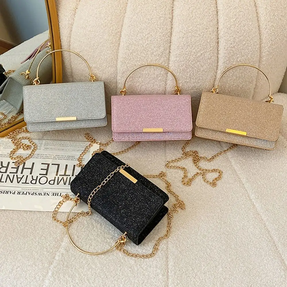Fashion Bright Silk Shoulder Bags Chain Handbags Crossobdy Bag Women Female