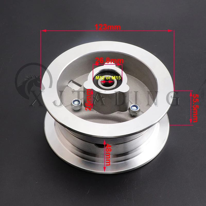 Motorbike 4 inch Alloy Wheel Hub Split Rim With Screws For Electric Scooter Tricycle 4.10/3.50-4 2.80/2.50-4 Tire Accessories