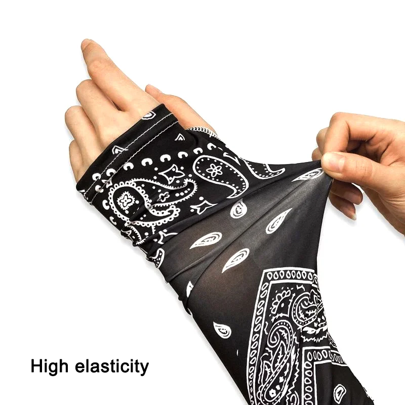 UV Protection Cycling Neck Protection Mask Sunscreen Cashew Flower Sleeve Arm Sleeves Arm Guard Ice Silk Covers Oversleeve