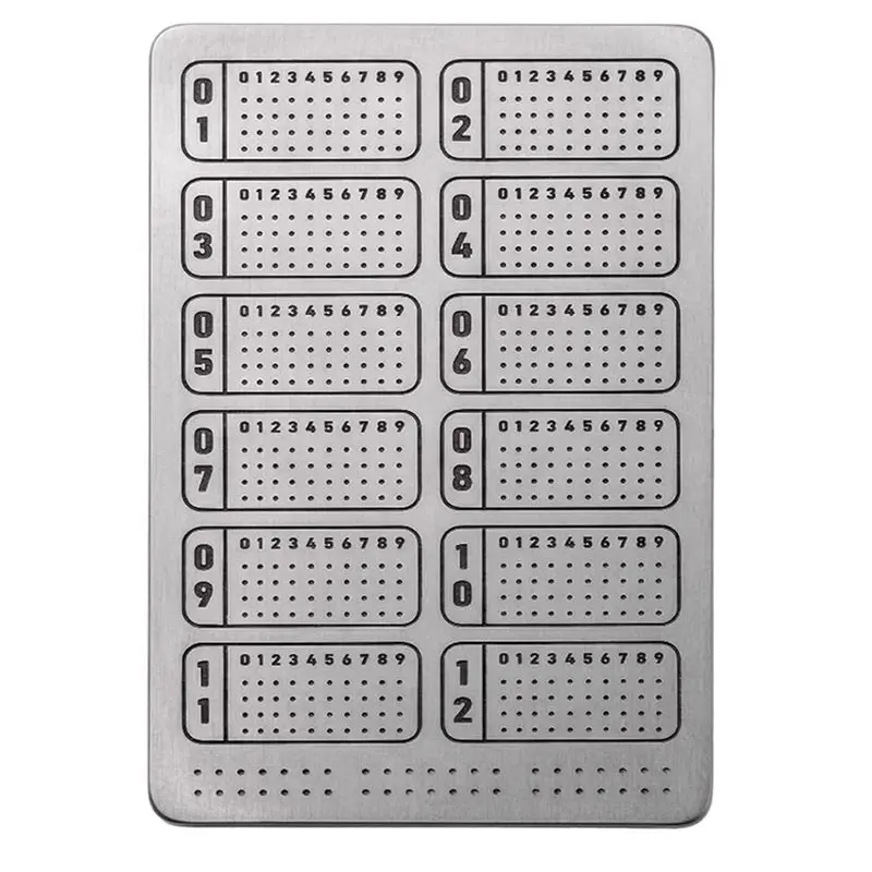 Crypto For 12, 18, 24 Words Seed Phrase Storage Metal Plate- Backup For Ledger, Trezor, BIP39 Hardware Wallets Colds Wallet-A25R