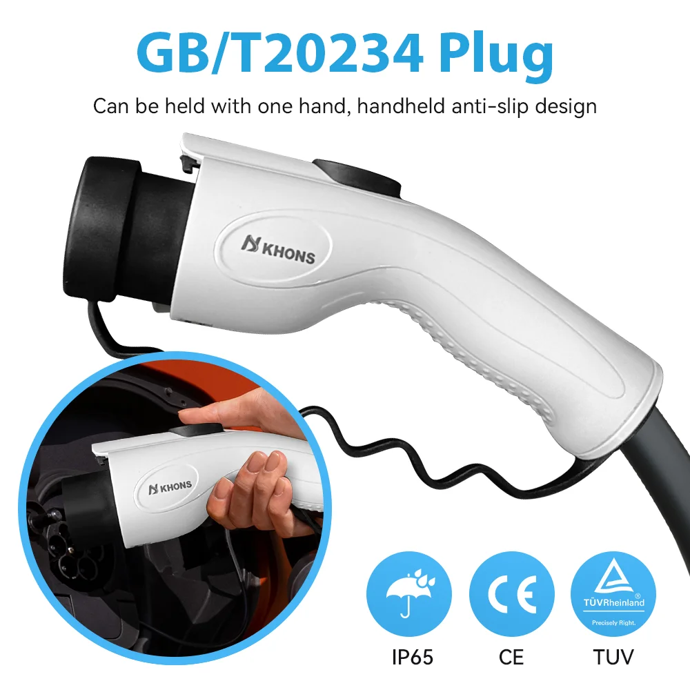 Khons 7KW Electric Vehicle Charger GBT Electric Car 32A EVSE Charging Box Electric Vehicle APP Bluetooth Version Control Current