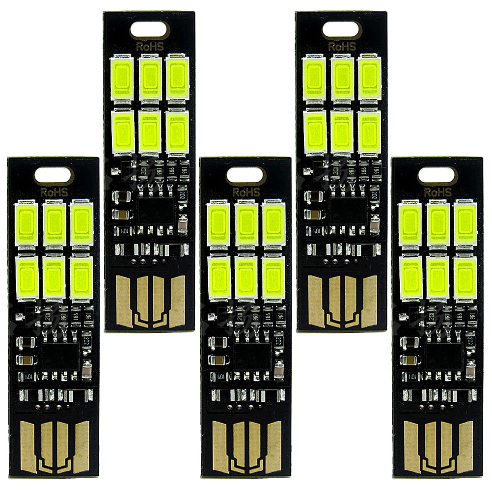 

5pcs LED Lamps Durable USB Emergency Camping Hiking Fishing Emergency Lights Work Warning Lights Safe Long Use