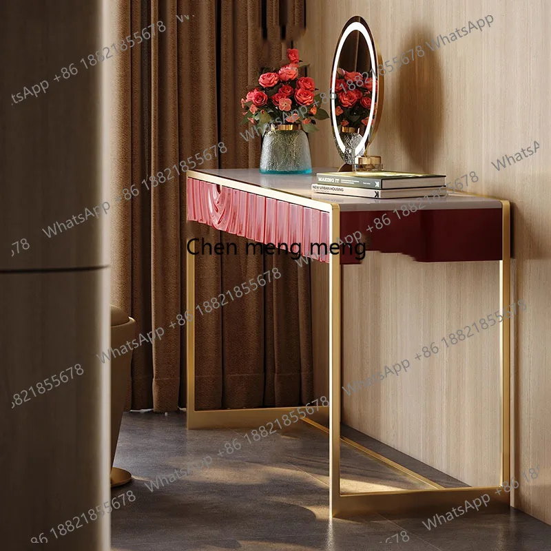 

College Dorm Essentials Luxury Vanity Table Cosmetics Modern Vanity Table Makeup Bedroom Mesa De Maquillaje Trendy Furniture