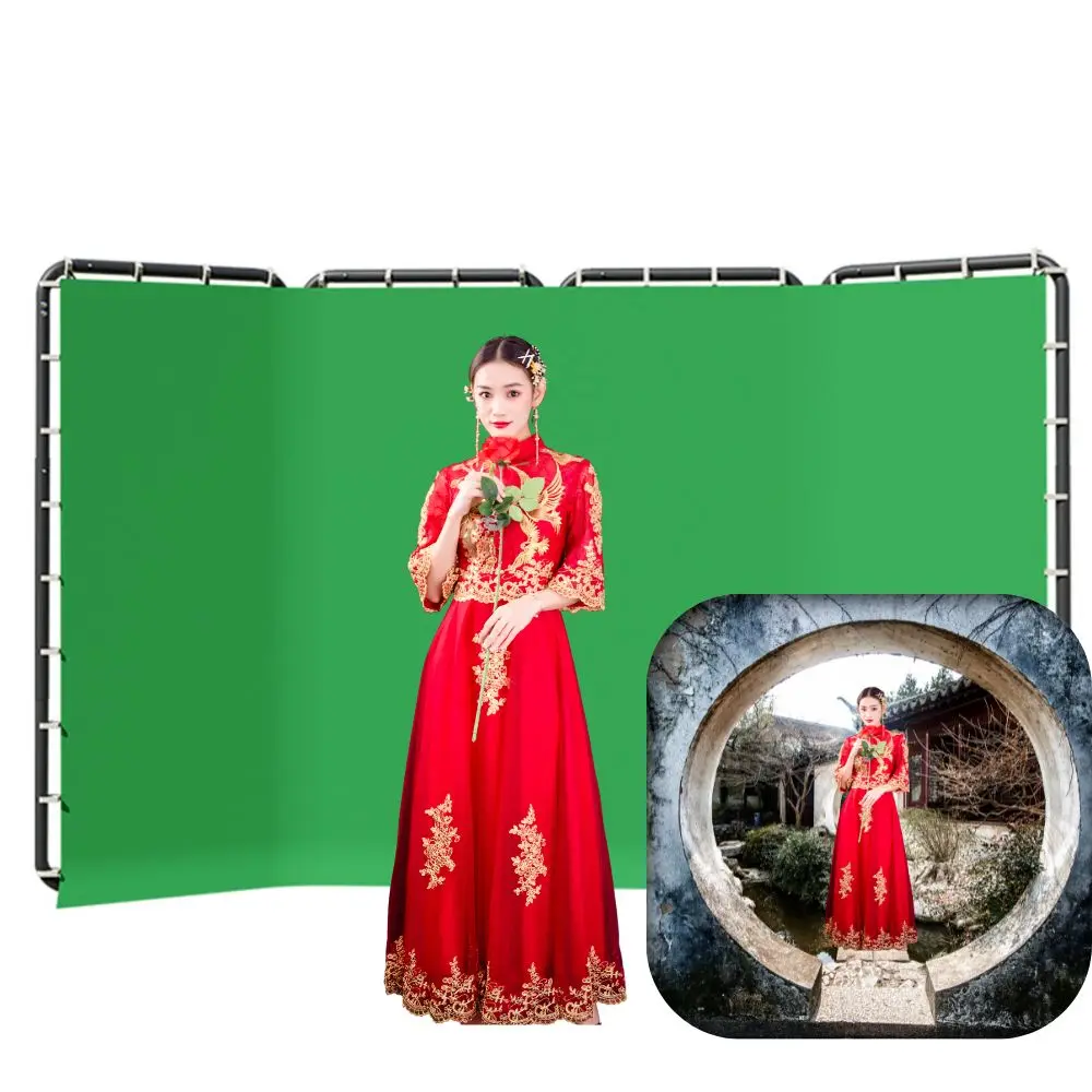 Photography Background Stand Photo Frame Background Green Screen Wedding Wall Outdoor Room Studio Background Matting Cloth