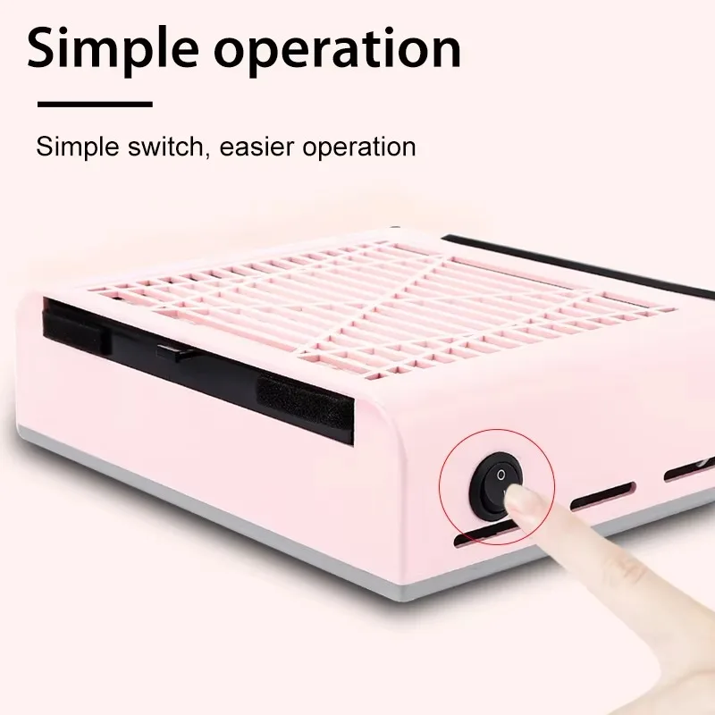 Potente ventola di scarico professionale per spolverino per unghie per collettore di vuoto per nail art Spolverino per unghie in gel per attrezzature per salone di nail art