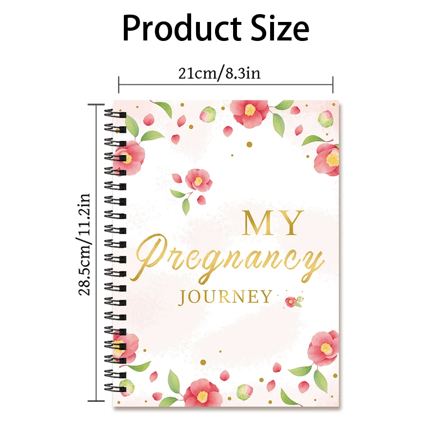 ชุดสติกเกอร์สมุดบันทึกการตั้งครรภ์สําหรับคุณแม่ใหม่ สมุดหน่วยความจําติดตามการตั้งครรภ์รายสัปดาห์ 8.3x11.2 นิ้ว 32 หน้า