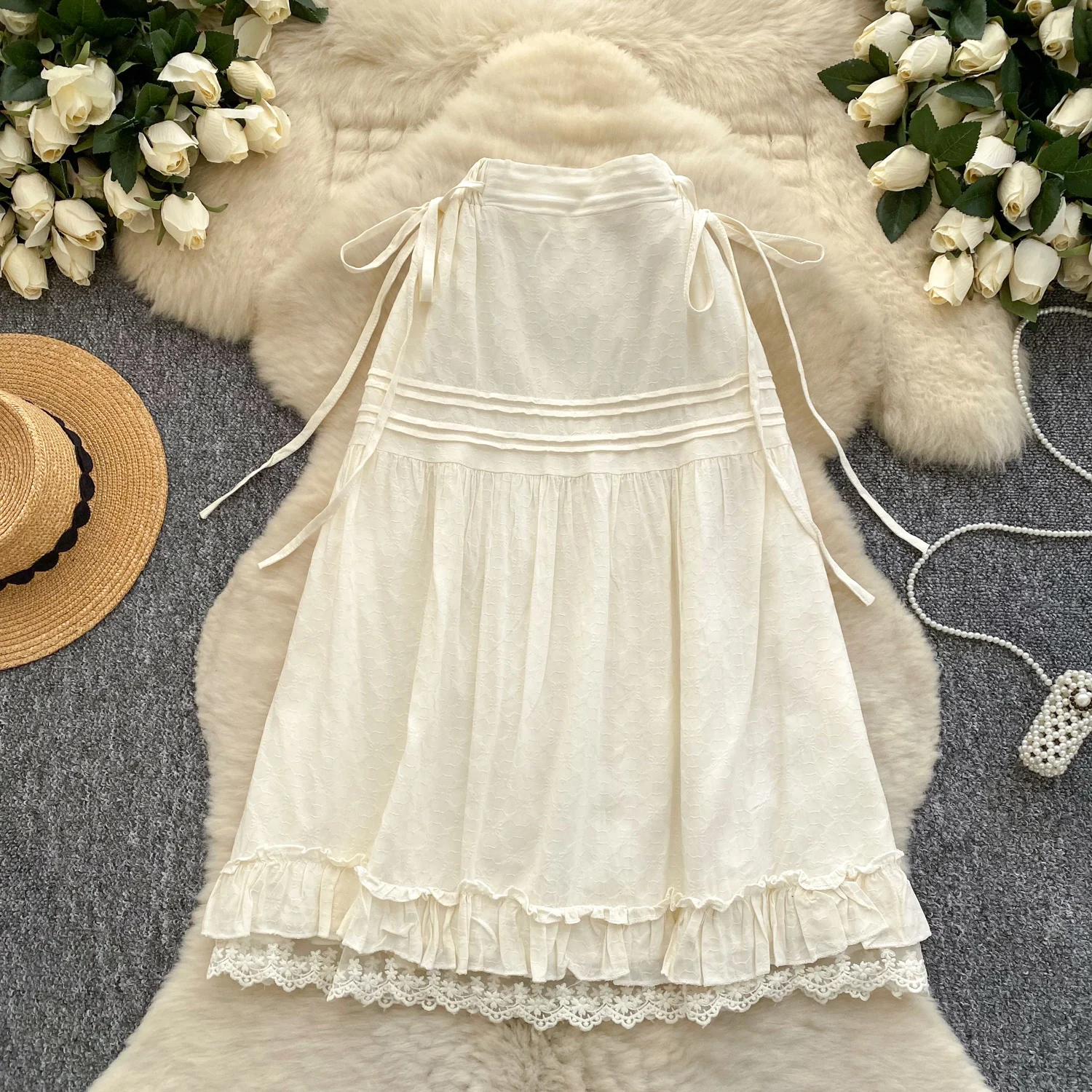 

Женская сексуальная кружевная тонкая юбка на шнуровке, вечерние модные винтажные роскошные юбки с высокой талией, готическая женская одежда