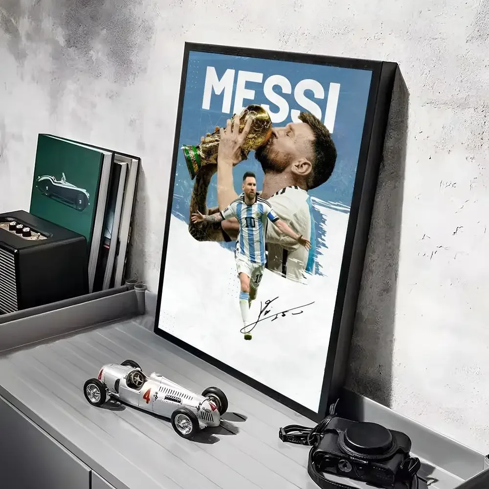 Fußballstar L-Lionel M-Messi Poster Aufkleber Wandbild Wandtattoos für Schlafzimmer Wohnzimmer Zuhause Selbstklebende Dekoration Geschenk – Detail 17
