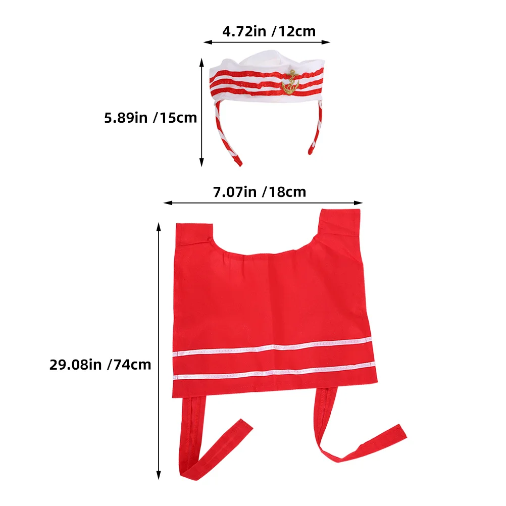 ชุดหมวกกะลาสี ผ้าคาดผม ผ้าคลุมไหล่ ชุดกัปตันเรือ คอสเพลย์ ปาร์ตี้ ฮาโลวีน เครื่องประดับศีรษะ หมวกกัปตัน ผ้าคาดผมกะลาสี