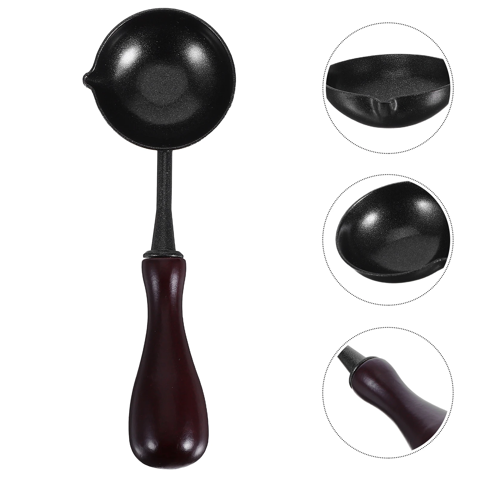 

3pcs Vintage Wax Seal Spoon Metal Handle Melting Tool Non-Stick Spoon For Wedding Birthday Envelope