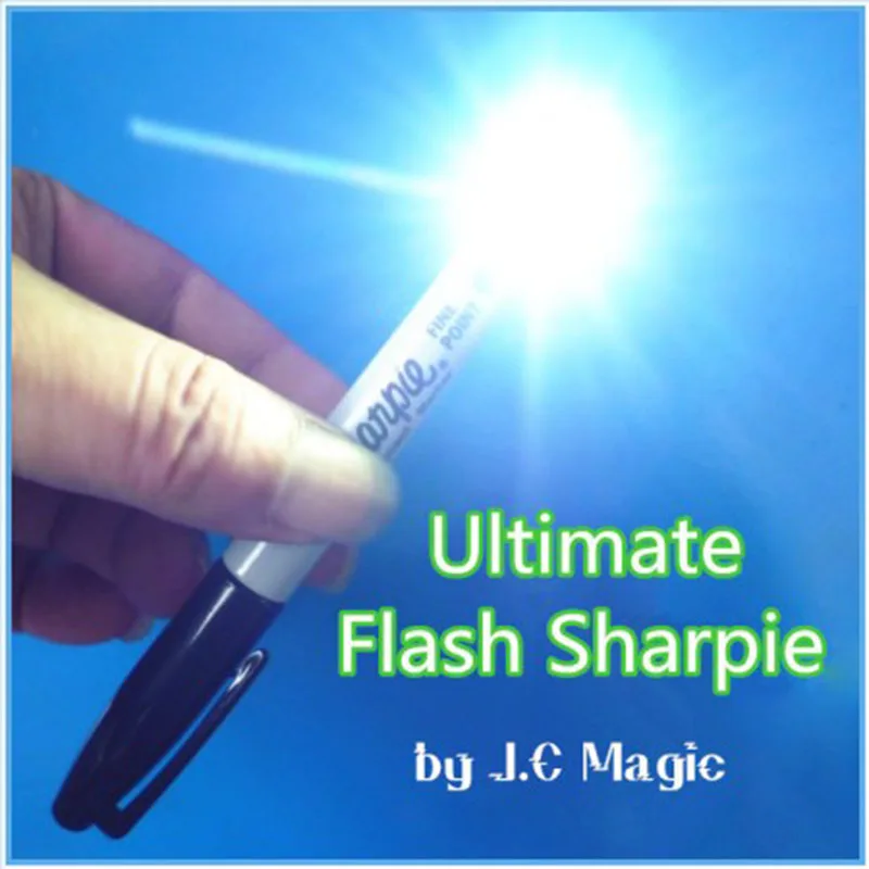 Ultimate Flash Sharpie by J.C Magic Tricks LED Light Pen Disappear Change Magia Accessories Close-up Illusions Gimmicks Mental