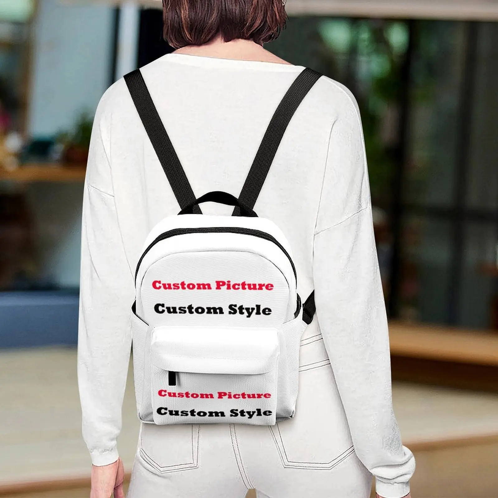 حقائب ظهر نسائية غير رسمية مخصصة من بولينيزيا نمط شعار نص صور عالية الجودة متينة مقاومة للاهتراء حقائب ظهر عصرية #6