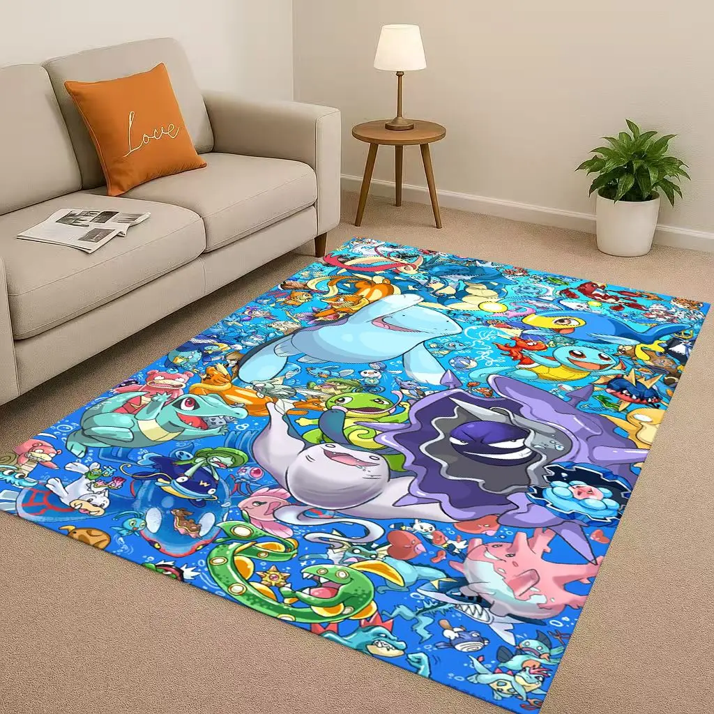 2026 مينيسو بوكيمون بيكاتشو كارتون عيد الميلاد غرفة المعيشة منطقة عدم الانزلاق البساط السجاد لغرفة النوم غرفة اللعب أريكة ، ديكور المنزل ممسحة