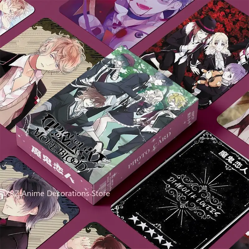 

55 шт., не повторяйте, аниме Diabolik Lovers, ломо, лазерная карта, коллекция фотокарт, орнамент, открытка, косплей, детские подарки на Хэллоуин