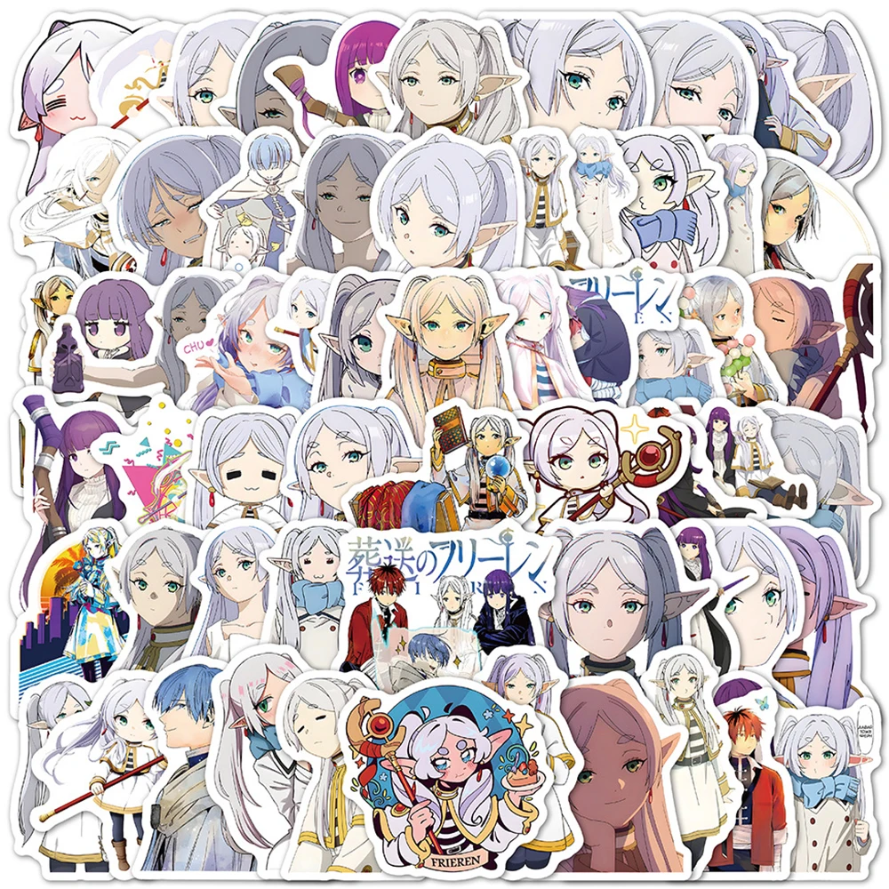 10/30/60pcs Cute Girls Fern Frieren Stickers Stark Himmel Anime Sticker Laptop Luggage Notebook Eisen Flamme Decals Decoration