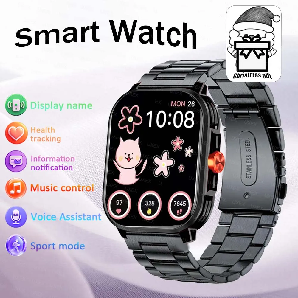 

Мужские умные часы Outside, 2,01 HD, полноэкранный рождественский подарок, BT Call, индивидуальная фотография, женские фитнес-умные часы для Android Ios