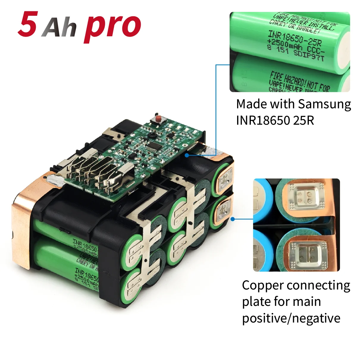 TPCELL 6/5/4Ah For Milwaukee M18 Batteries M18B5 XC Rechargeable Lithium ION 18V Battery 5.0 4.0Ah