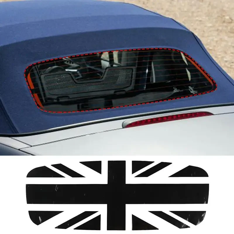 

For Mazda MX-5 (ND) 2015-23 Polyvinyl Stickers Car Rear Window British Flag Trim Sticker Car Accessories (Soft Top Convertible)