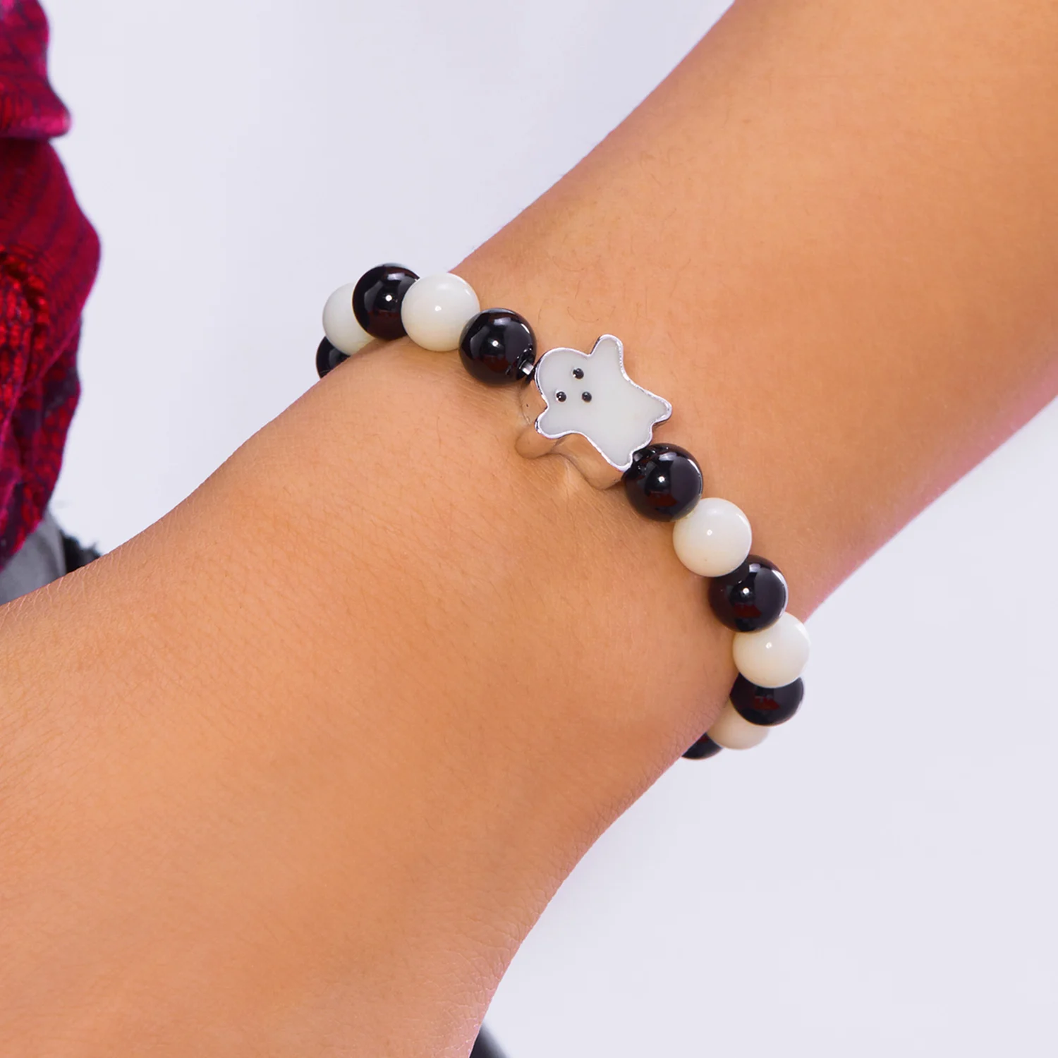 اليدوية هالوين مضيئة مطرز أساور للنساء الرجال لطيف توهج في الظلام شبح اليقطين أساور هدايا مجوهرات الحفلات