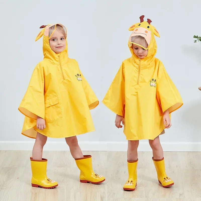 

New Boy's Split Cloak Girl's Poncho 3D Cartoon Shape Light Breathable Waterproof Poncho Raincoat Kids Children's Raincoat