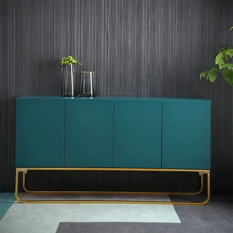 HHNordic Simple Modern Side Cabinet Dark Green Door Cabinet Light Luxury Paint Style Fashion