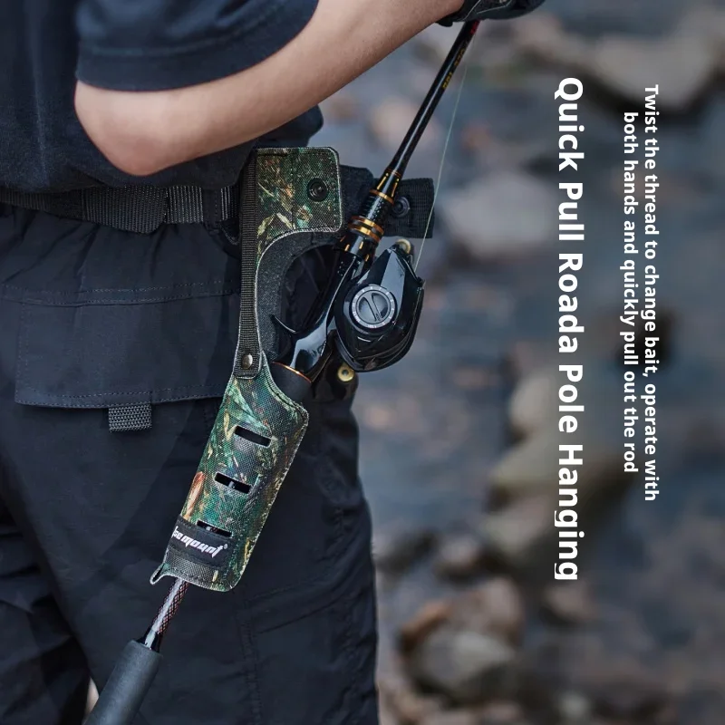 

Portable Fishing Rod Bag with Insulated Case & Belt Loops - Lightweight Rod Carrier with Stand for River, Lake & Travel Fishing​