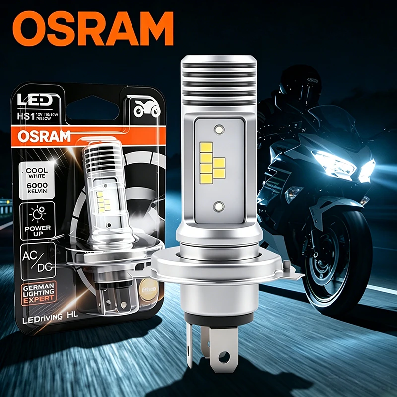 Lâmpada de Farol de Moto Osram Original HS1 LEDriving 10W 12V PX43T AC/DC 6000K Branco Frio Embalagem Blister 7685CW