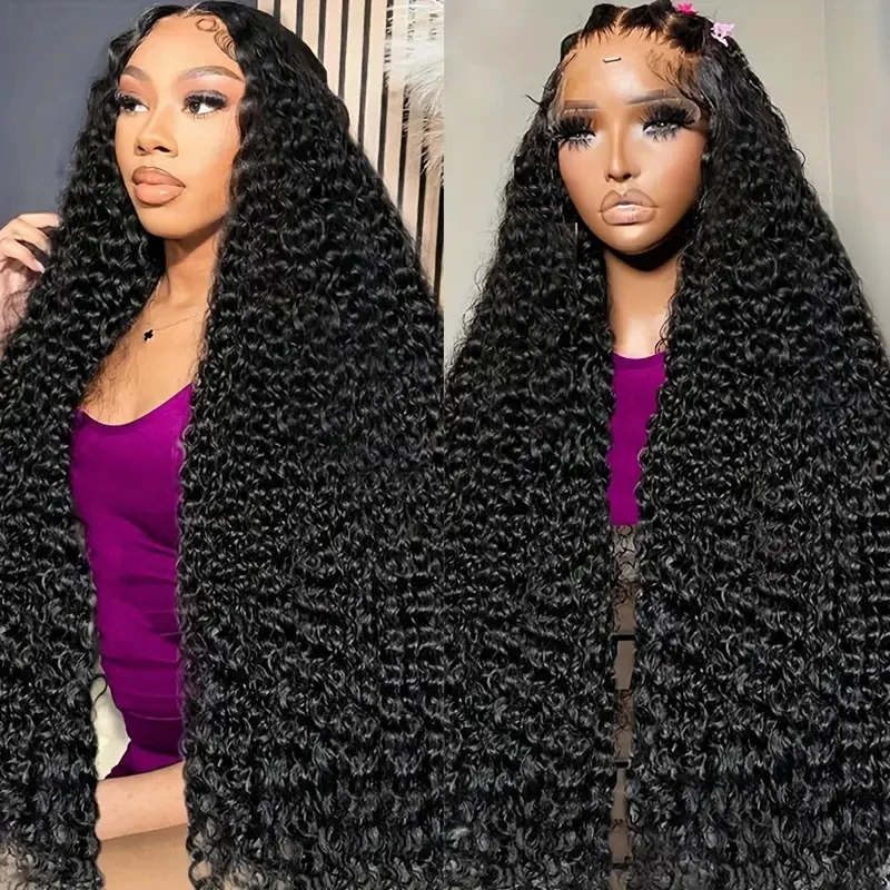 

Парик HAIRTIME 13x4 с глубокой волной, 30 дюймов, HD кружевной передний парик 4x4, парики из человеческих волос для женщин, предварительно выщипанный глубокий вьющийся парик