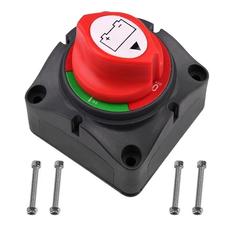 12V Battery Disconnect Rotary Switch Cut On/Off Set Waterproof Marine Switch For Car SUV RV Marine Boat