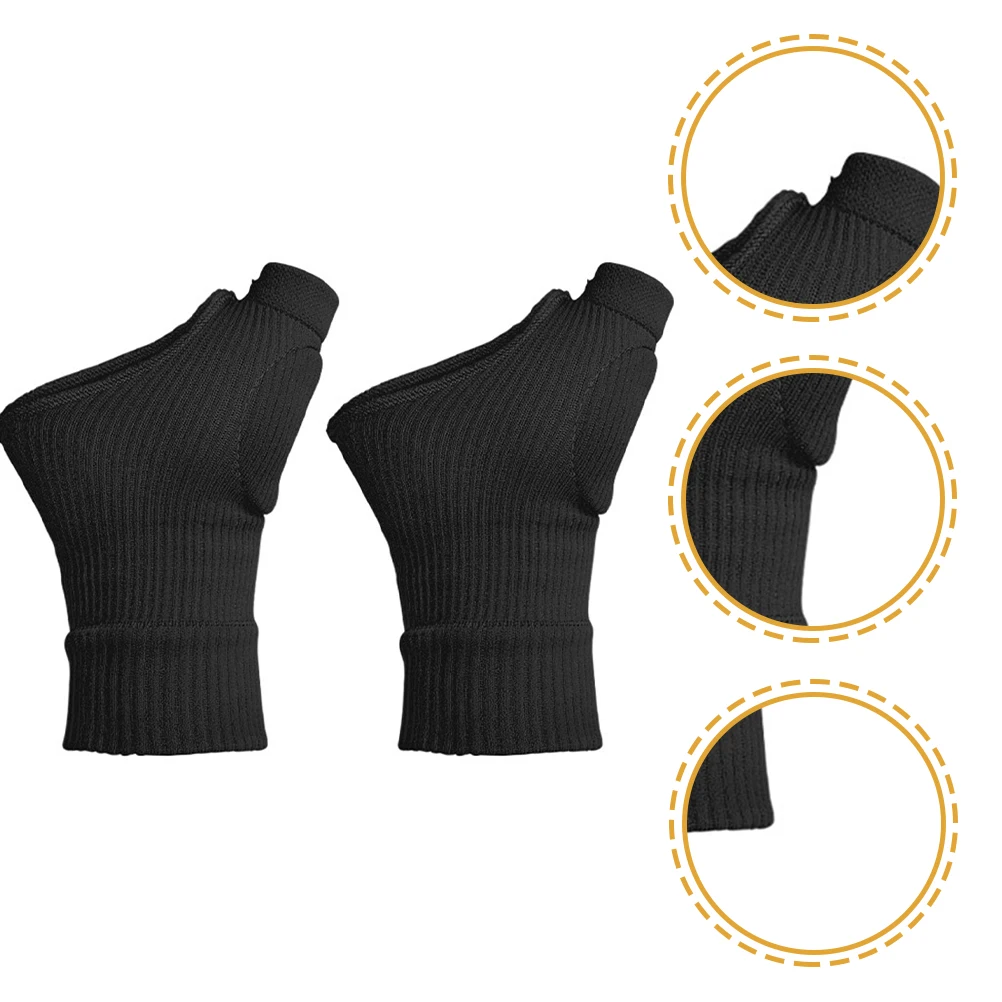 

1 Pair Breathable Thumb Support Compression Arthritis Gloves Multi-Function Brace Daily Use Reusable Wrist Guard Fingerless
