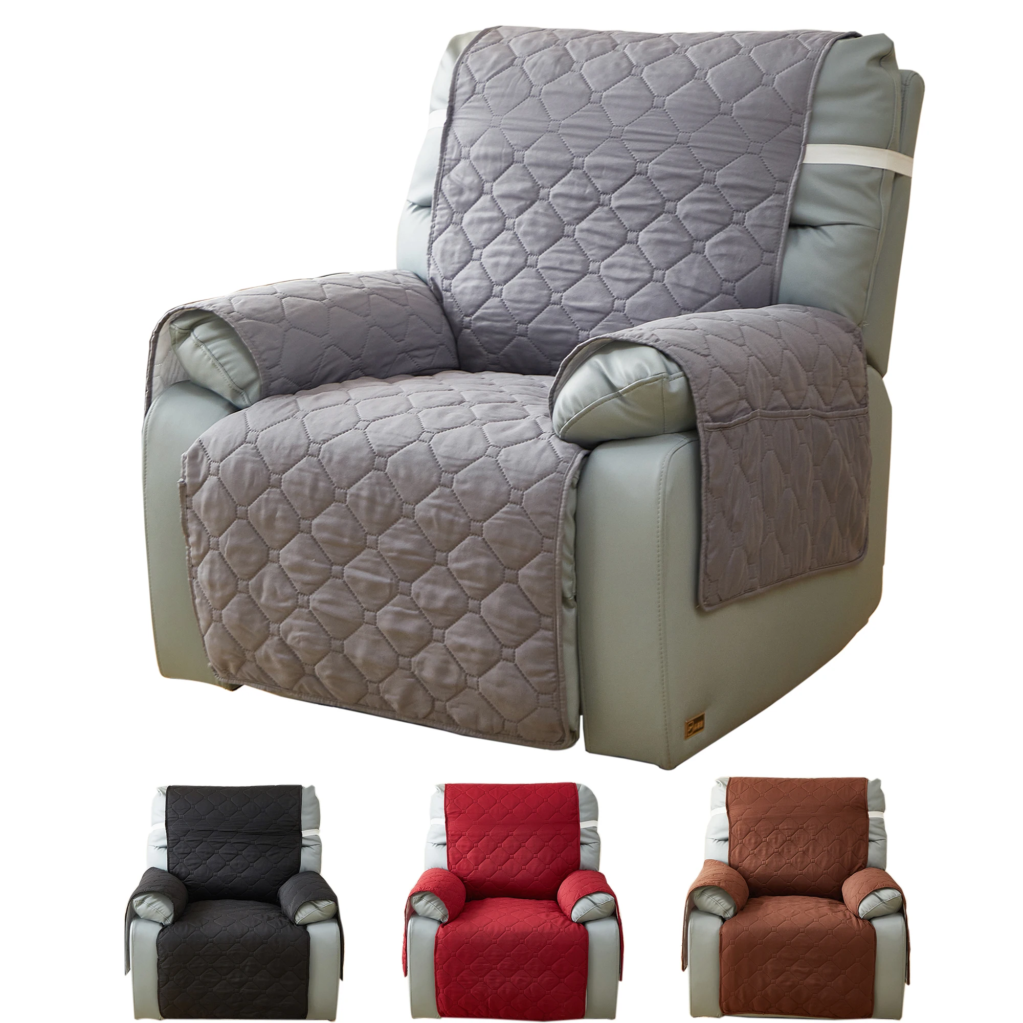 

1pc Recliner Cover Sofa Slipcover Washable Recliner Chair Cover for Living Room Non-Slip Furniture Protector for Pets Dogs Cats