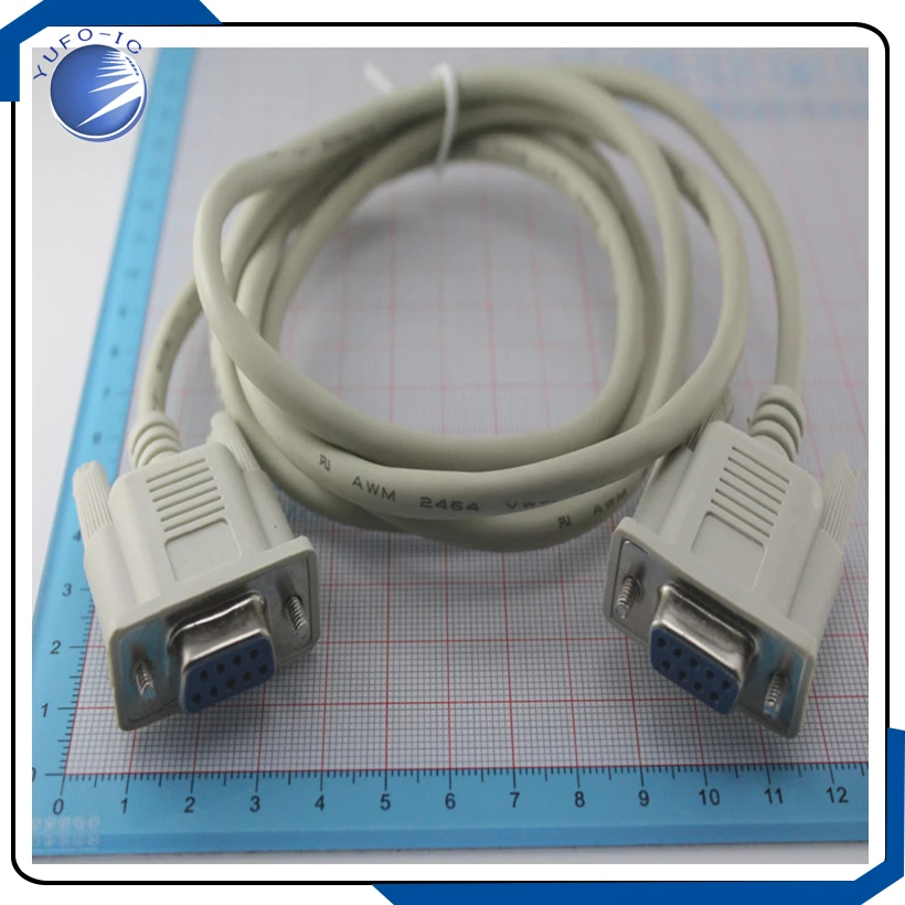 1pcs  Serial cable wire mother to the female shaped hole on the hole DB9 channeling cable wire RS232 extension cable wire