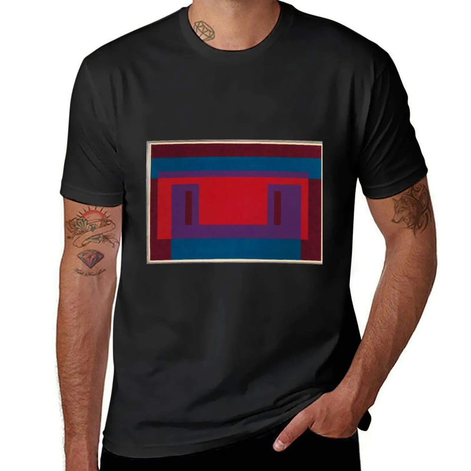 josef albers red wall - josef albers T-Shirt blacks blanks oversizeds mens graphic t-shirts anime