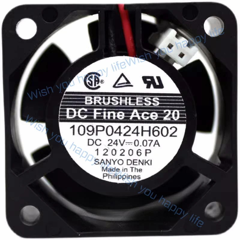 L... For SANYO 109P0424H602 DC24V 0.07A 40*40*20mm 2-Pin Computer Server Fan