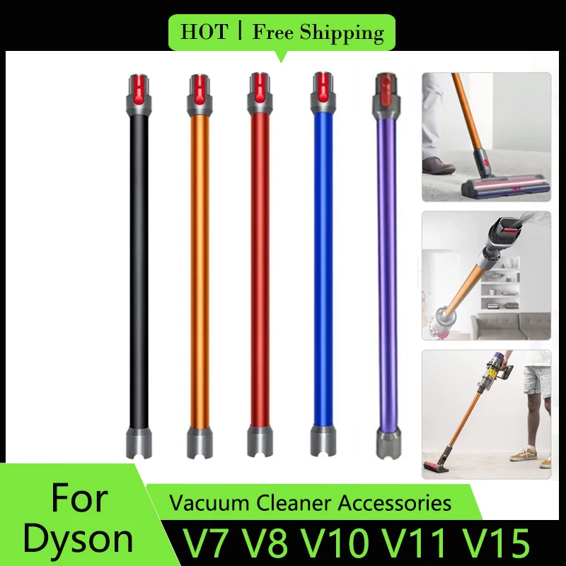 Extension Rod For Dyson V7 V8 V10 V11 V15 Metal Straight Pipe Bar Handheld Wand Tube Vacuum Cleaner Sweeper Parts Accessories