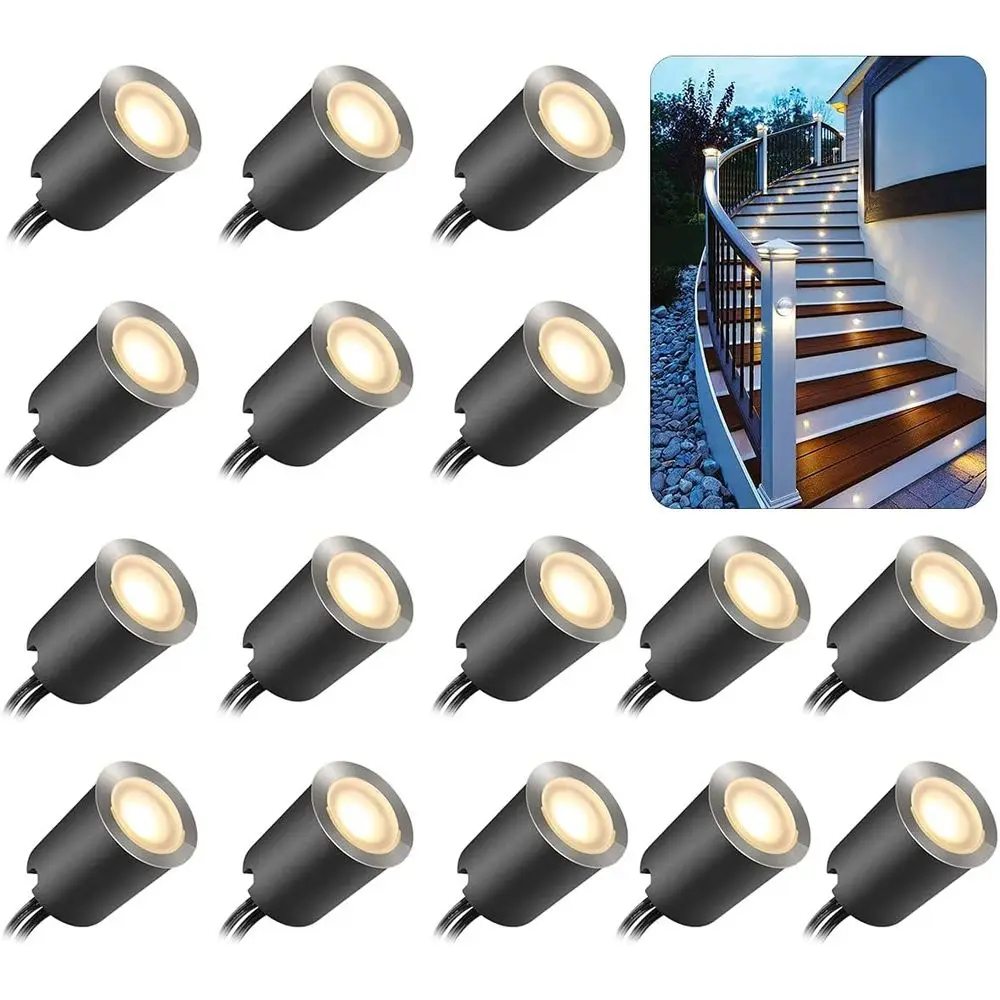 

Reced LED Deck Light Kits with Protecting Shell φ32mm, In Ground Outdoor LED Landse Lighting IP67 Waterproo,12V Low age or Garde
