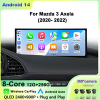 QLED 2400*900P Touch Screen 12.3 inch Car Video Multimedia Player For Mazda 3 Axela 2020-2022 GPS Navigation Wireless Carplay BT