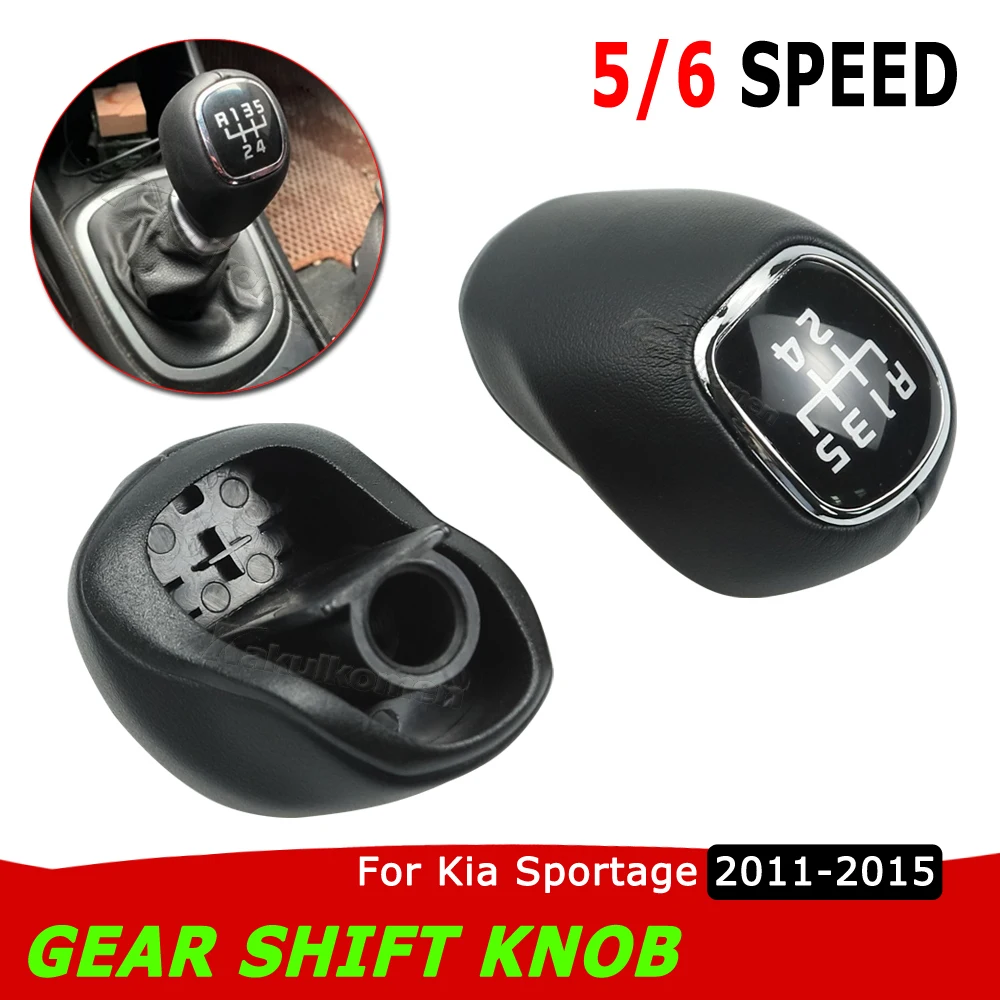 For Kia Sportage 2011-2015 RIO VELOSTER New High Quality Leather 5 6 Speed Manual Transmission Gear Shift Knob MT 43711 3W400HU