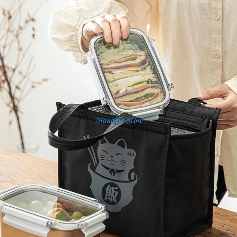 U2JC Leak Proof Rectangular Lunch Holder with Lid Stainless Steel Container for Office Lunches Stackable Storage Bowl