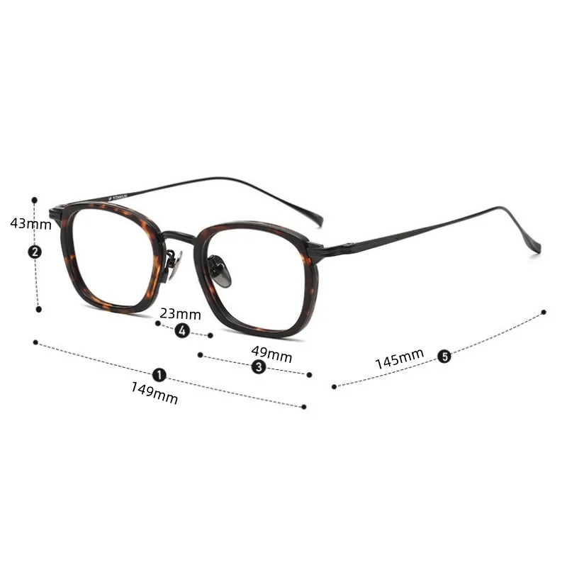 إطارات النظارات خمر التيتانيوم للرجال خلات يدوية الصنع إطار النظارات الذكور نظارات عالية الجودة #3