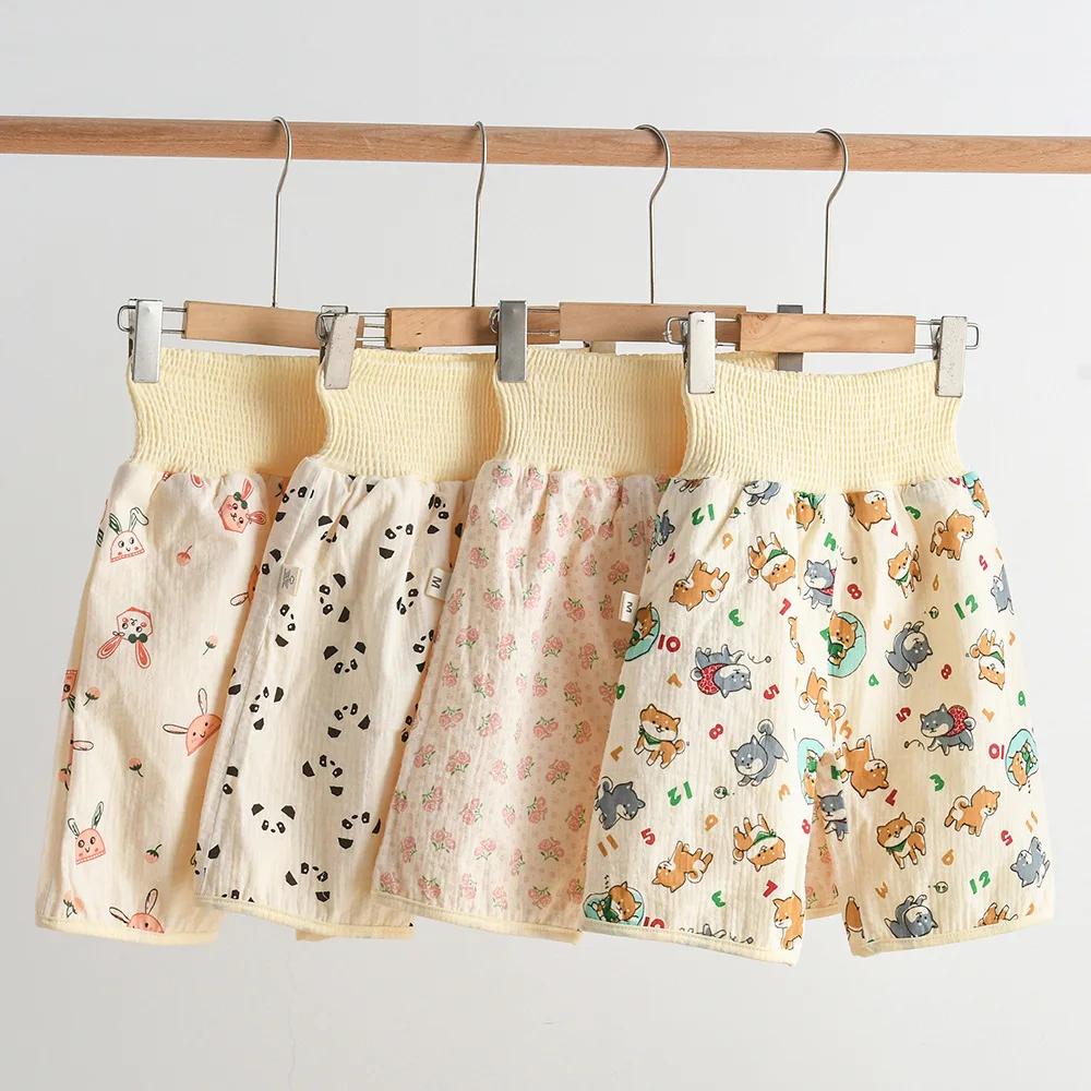 Waterproof Baby Pee Skirt Diaper Cover Reusable Cotton Potty Training Pants for Toddlers Nighttime Bed Pad Leakproof Urine Guard