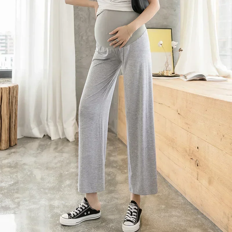 Spring Thin Fashionable Outwear Loose Casual Straight Trousers Maternity Clothes Pregnant Women\'s Pants